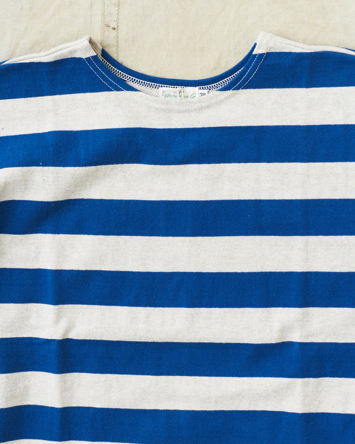 Warehouse & Co. Lot 4050 Short Sleeve Shirt Blue / Oatmeal