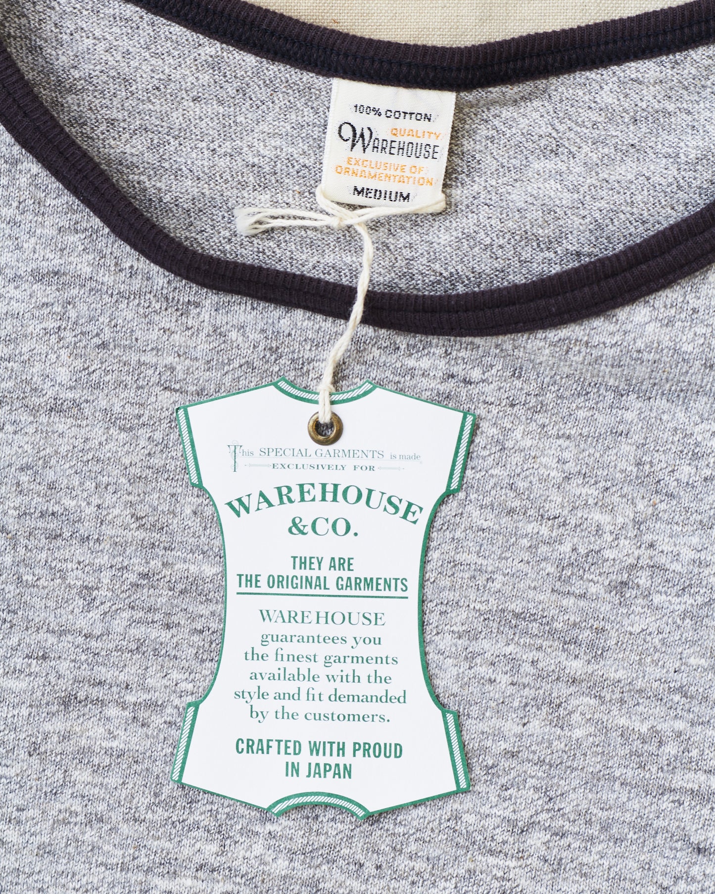 Warehouse & Co Lot. 4059 Ringer T-shirt Grey / Sumikuro