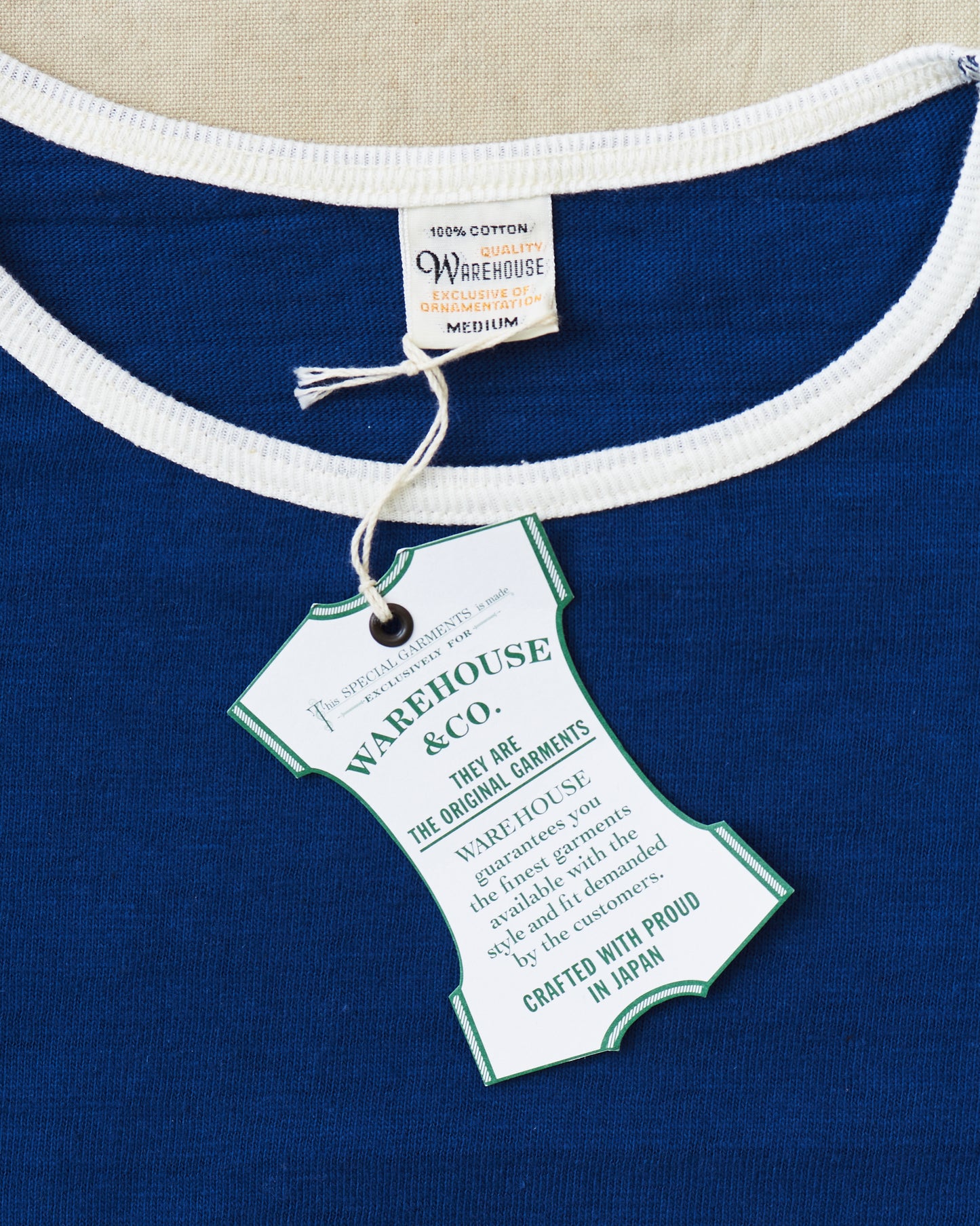 Warehouse & Co Lot. 4059 Ringer T-shirt Navy / Cream