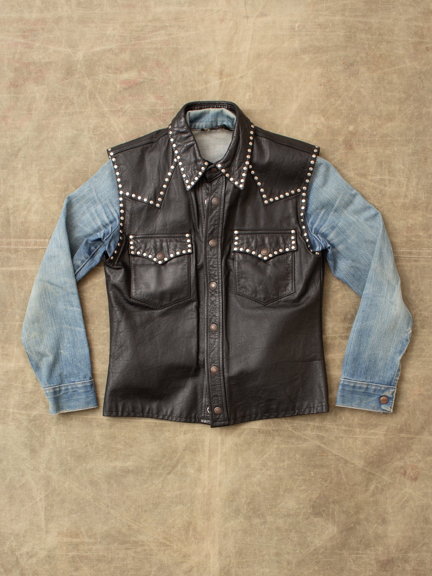 Vintage 80/90's Levi's Studded Leather Vest