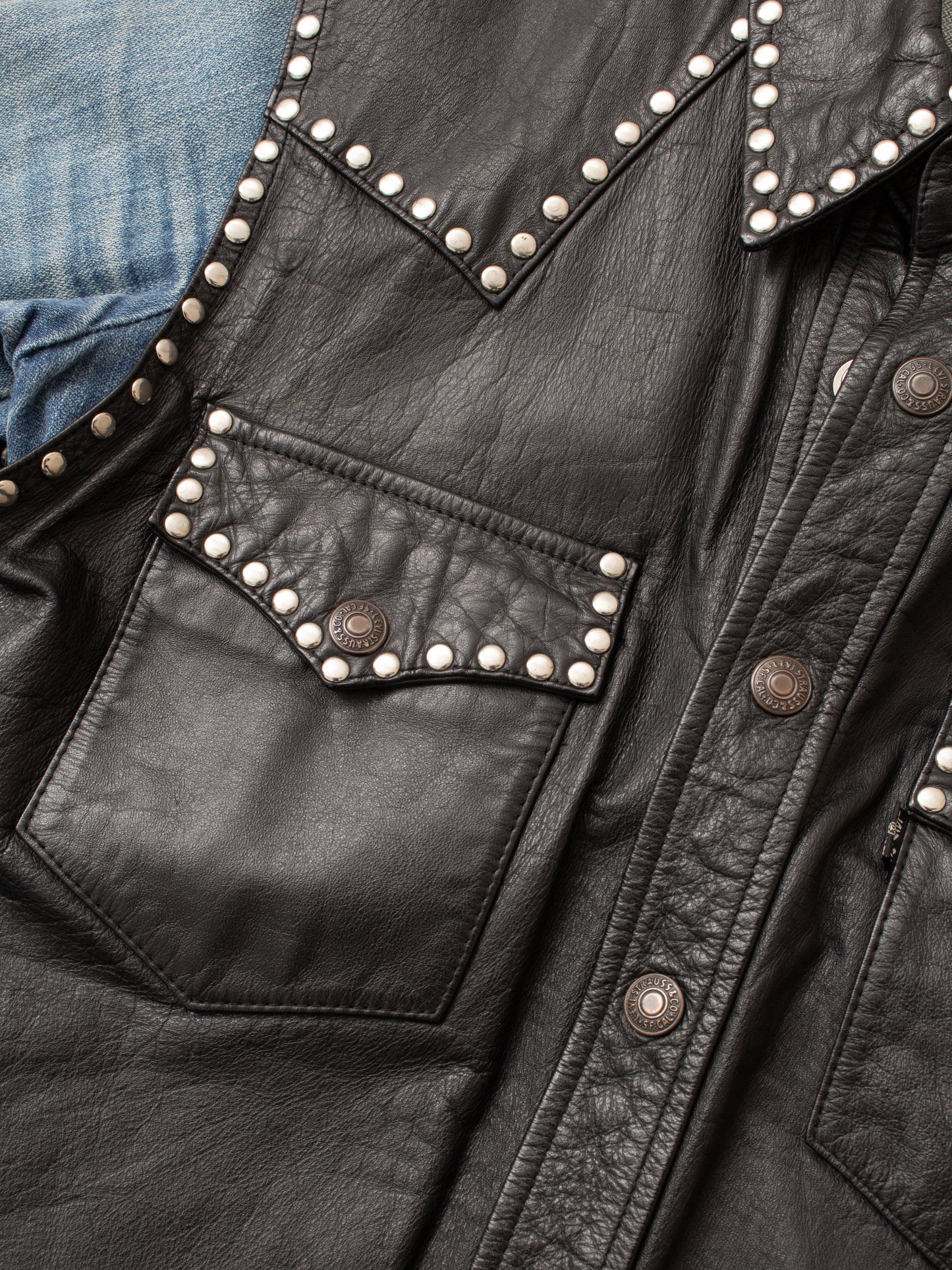 Vintage 80/90's Levi's Studded Leather Vest