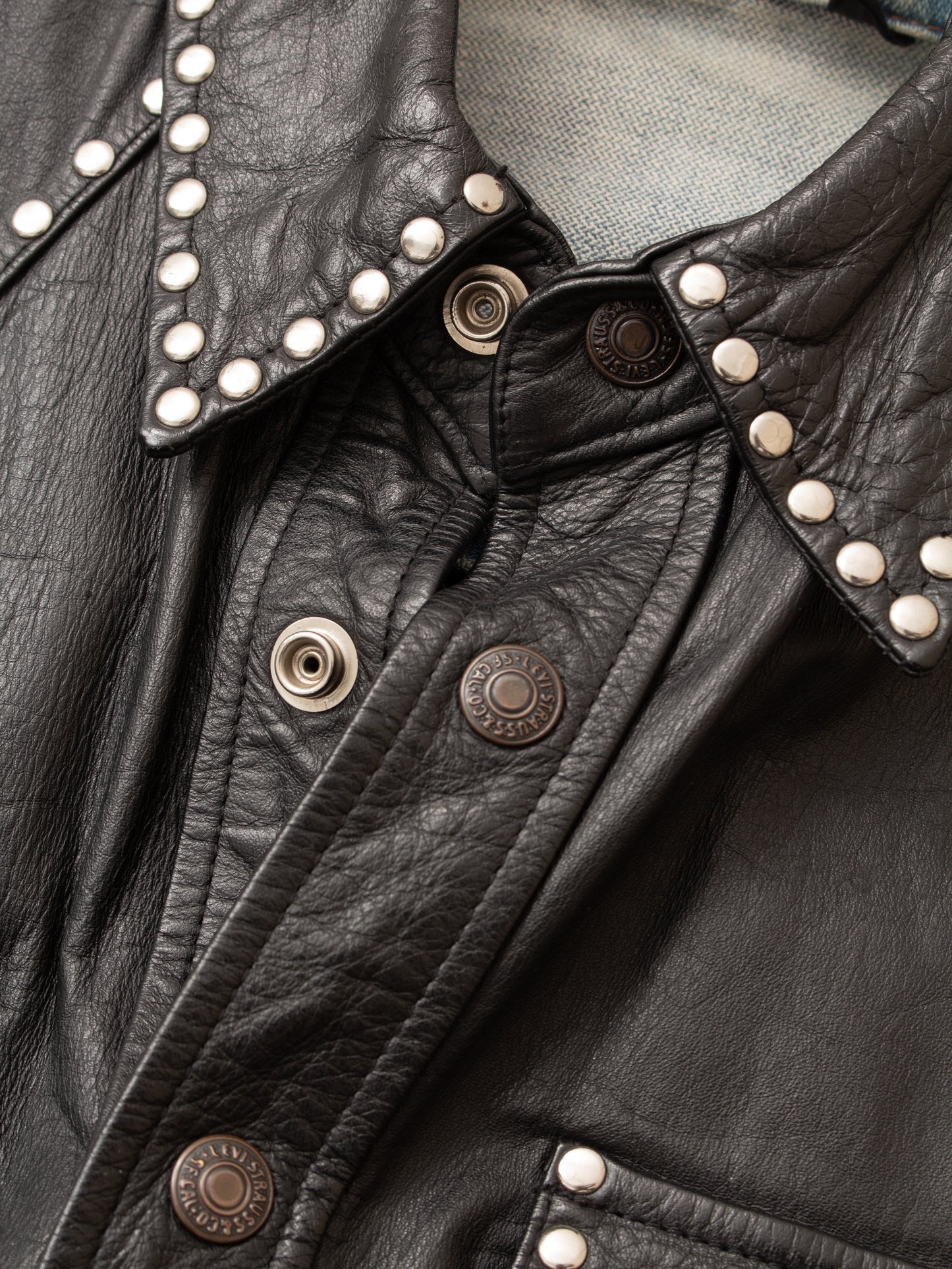 Vintage 80/90's Levi's Studded Leather Vest