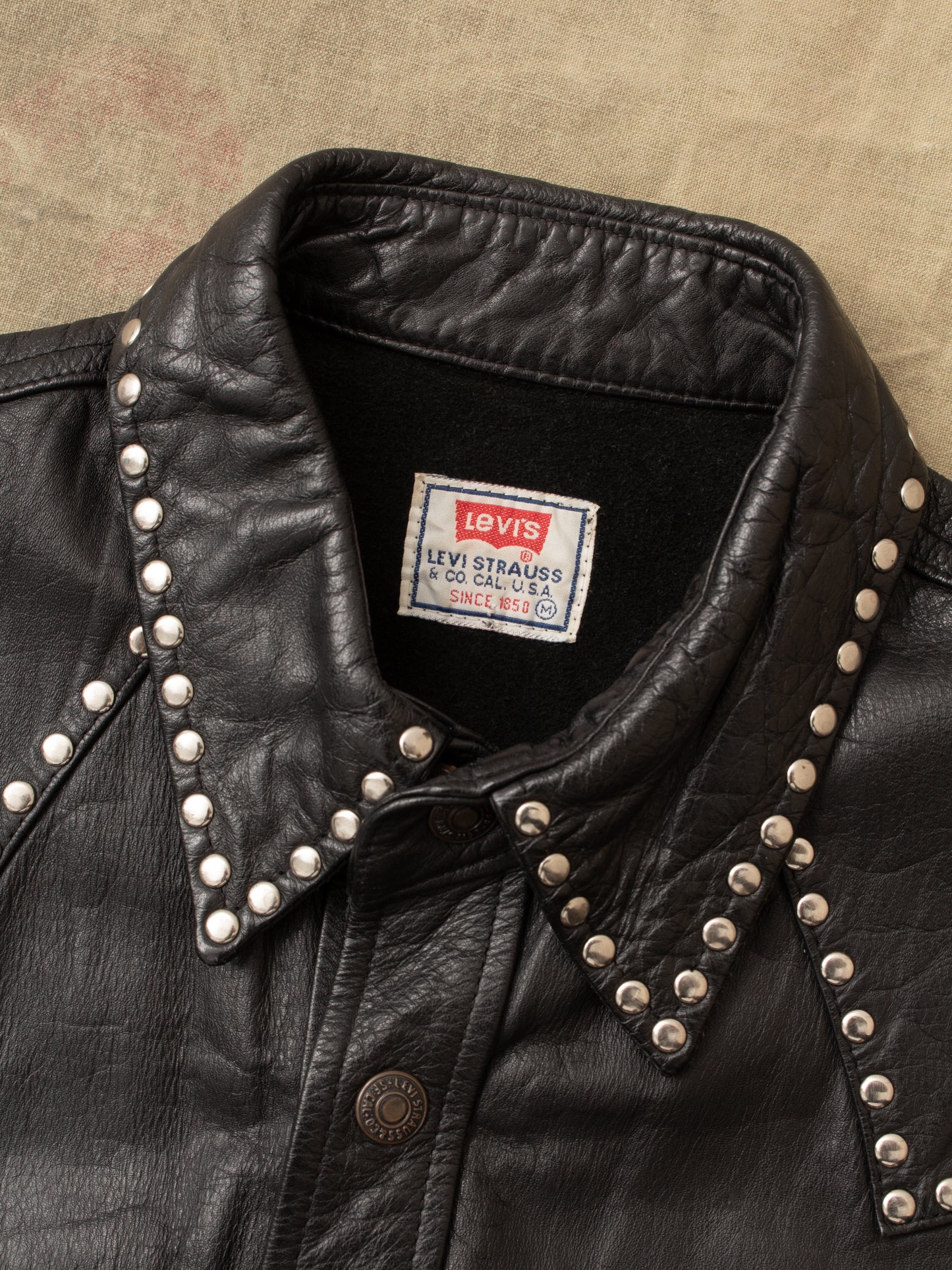 Vintage 80/90's Levi's Studded Leather Vest