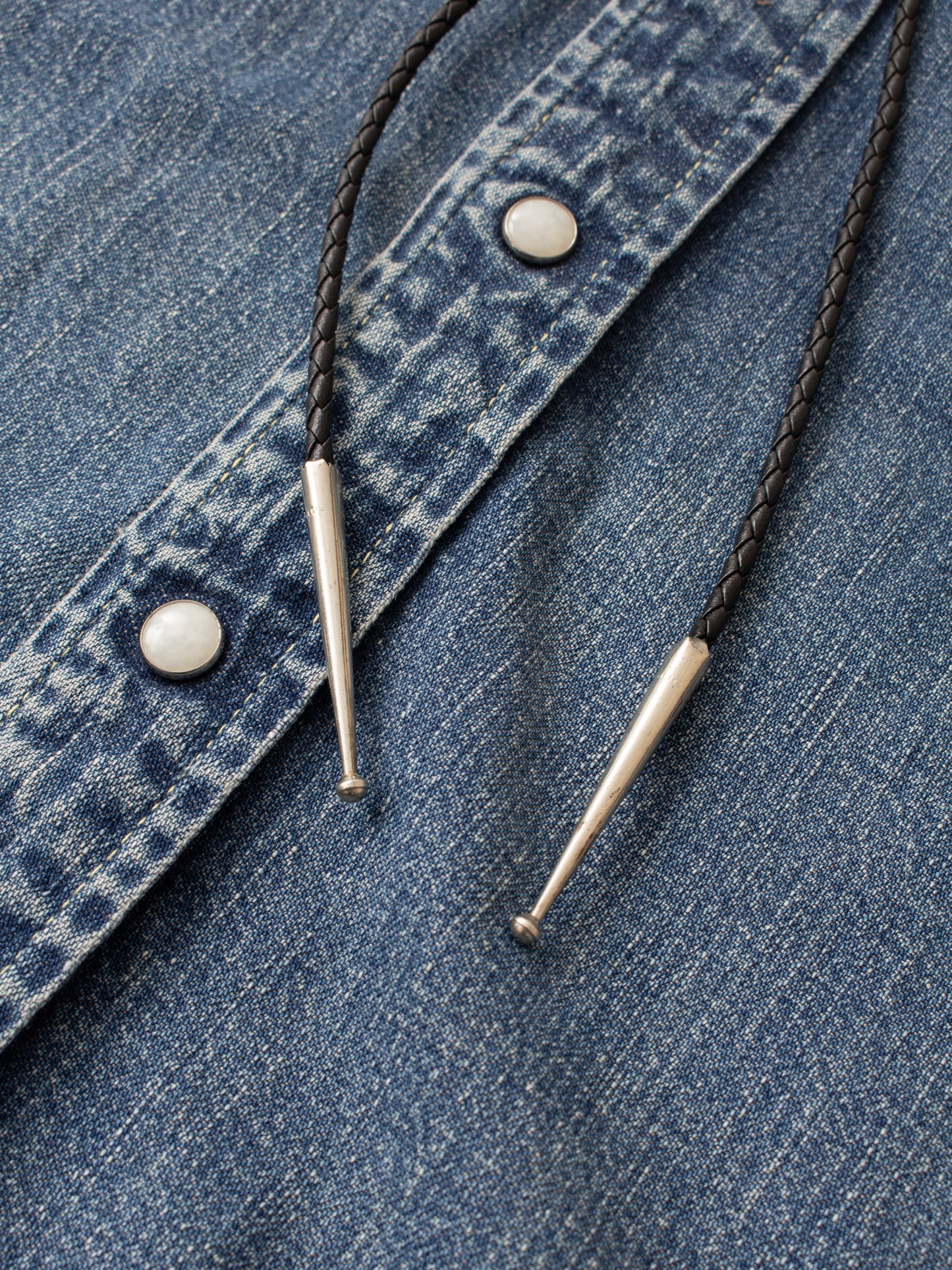 Vintage Navajo Silver & Turquoise Bolo Tie