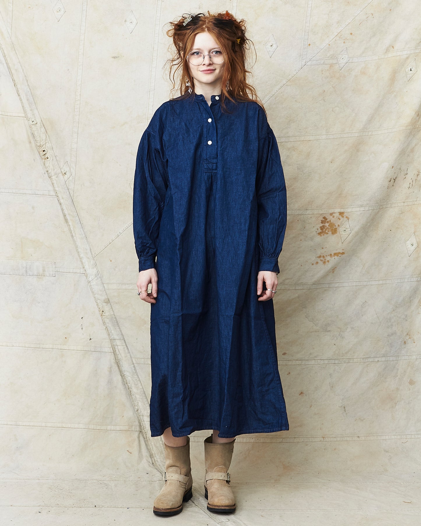 OrSlow 9536/9 Women's Denim Pull Over Dress