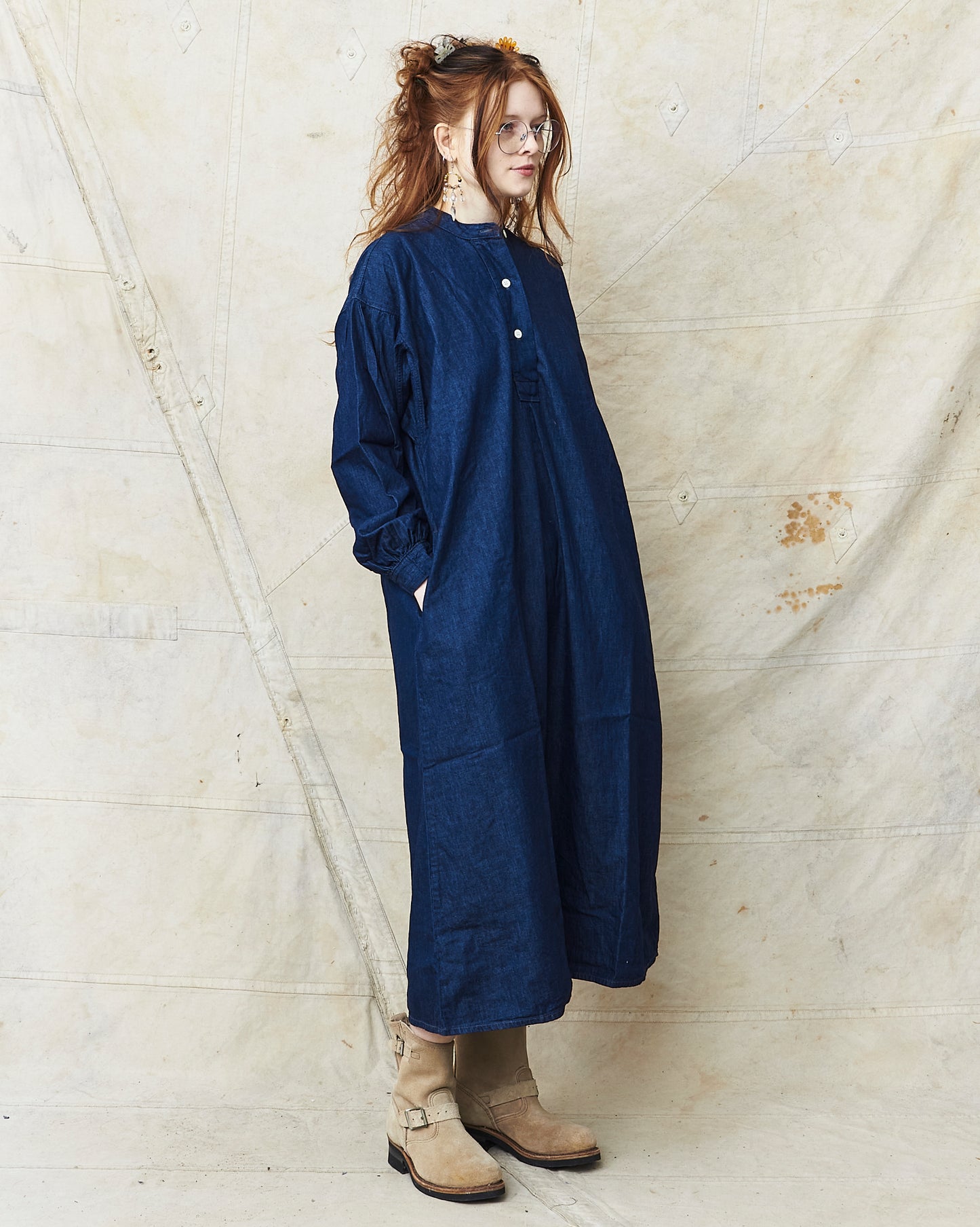 OrSlow 9536/9 Women's Denim Pull Over Dress