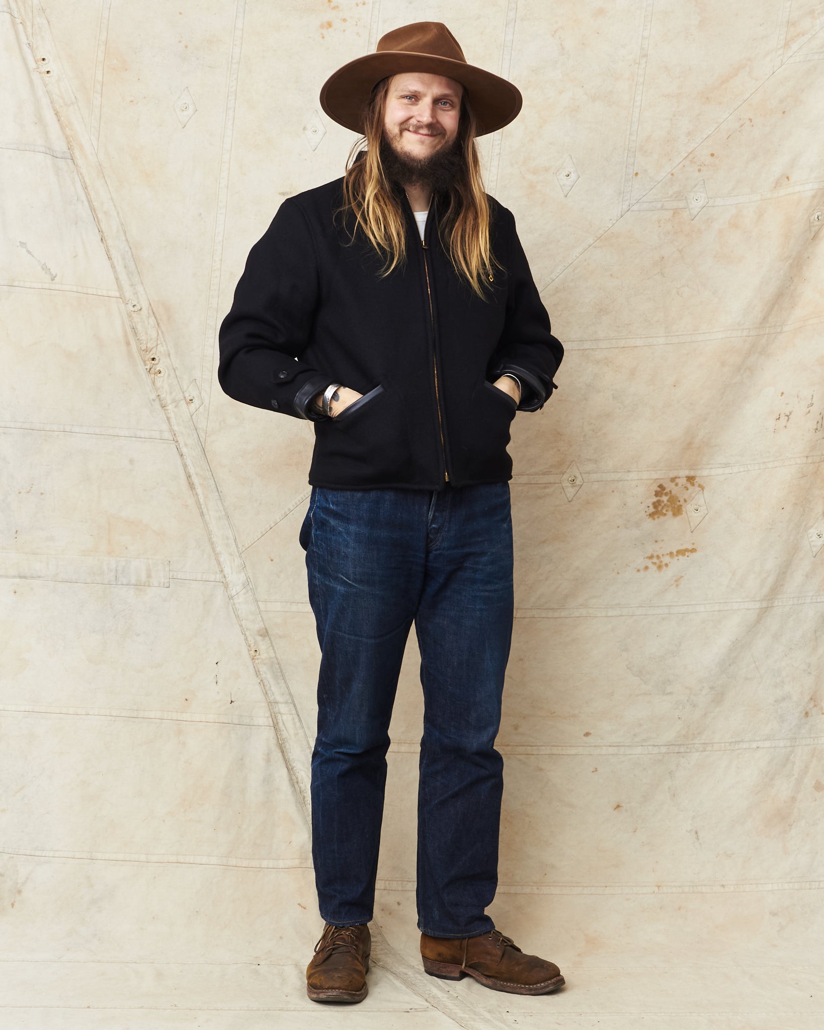 Sugar Cane & Co 30 oz Wool Melton Sports Jacket SC15404 – Second