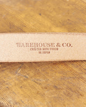 Warehouse & Co Slim Leather Belt Tan