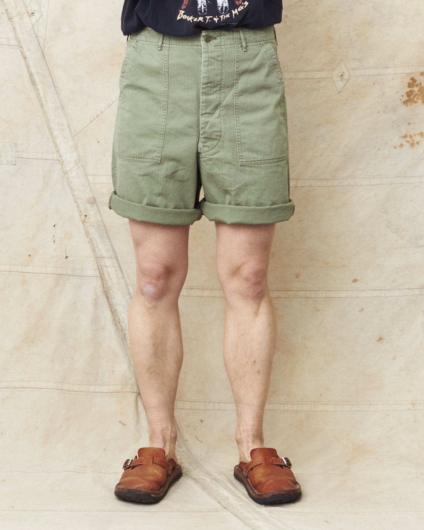 OrSlow 7103 Herringbone Twill Summer Fatigue Shorts Green