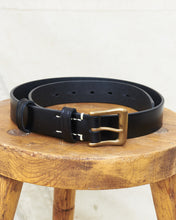 Warehouse & Co Slim Leather Belt Black