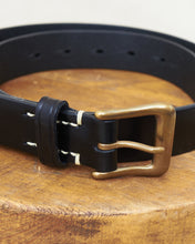 Warehouse & Co Slim Leather Belt Black