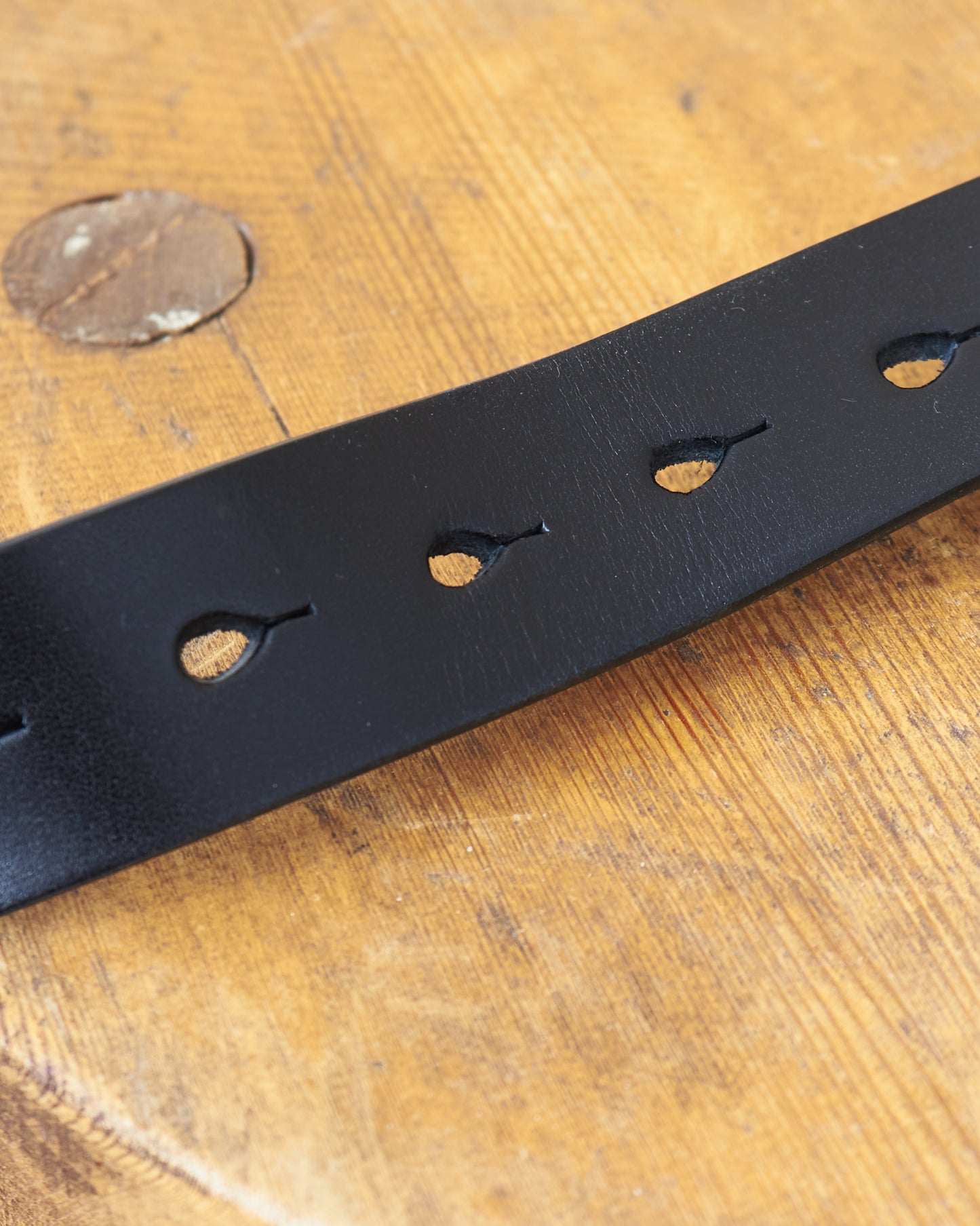 Warehouse & Co Slim Leather Belt Black