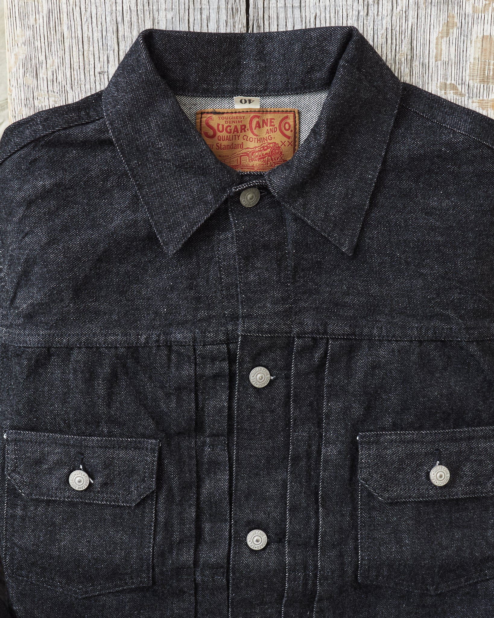Sugar Cane & Co 1953 Type 2 Black Denim Jacket SC15650 – Second