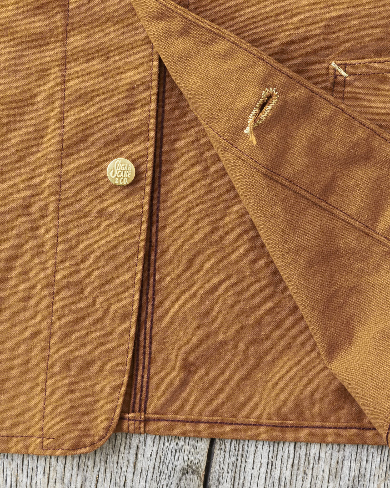 Sugar Cane & Co. 13oz. Brown Duck Work Coat SC15657 – Second Sunrise