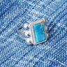 Larry Smith 6 Point Rectangle Turquoise Ring RG-0073