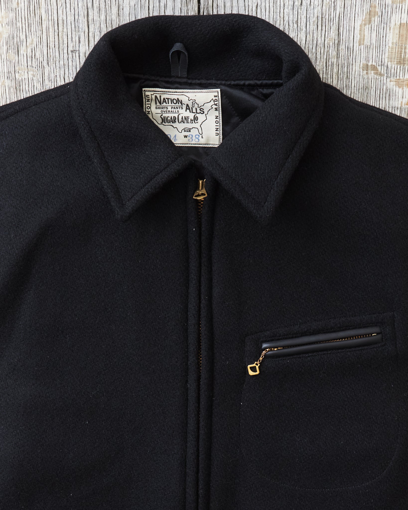 Sugar Cane & Co 30 oz Wool Melton Sports Jacket SC15404 – Second