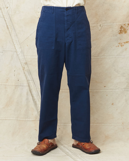 OrSlow 5103 Herringbone Summer Fatigue Trousers Navy