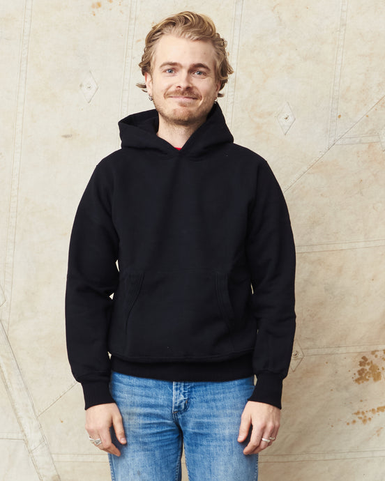 Whitesville Heavyweight Loop-Wheeled Hoodie Black WV67729