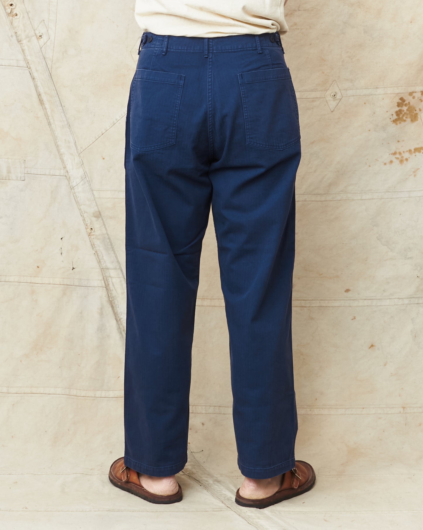 OrSlow 5103 Herringbone Summer Fatigue Trousers Navy