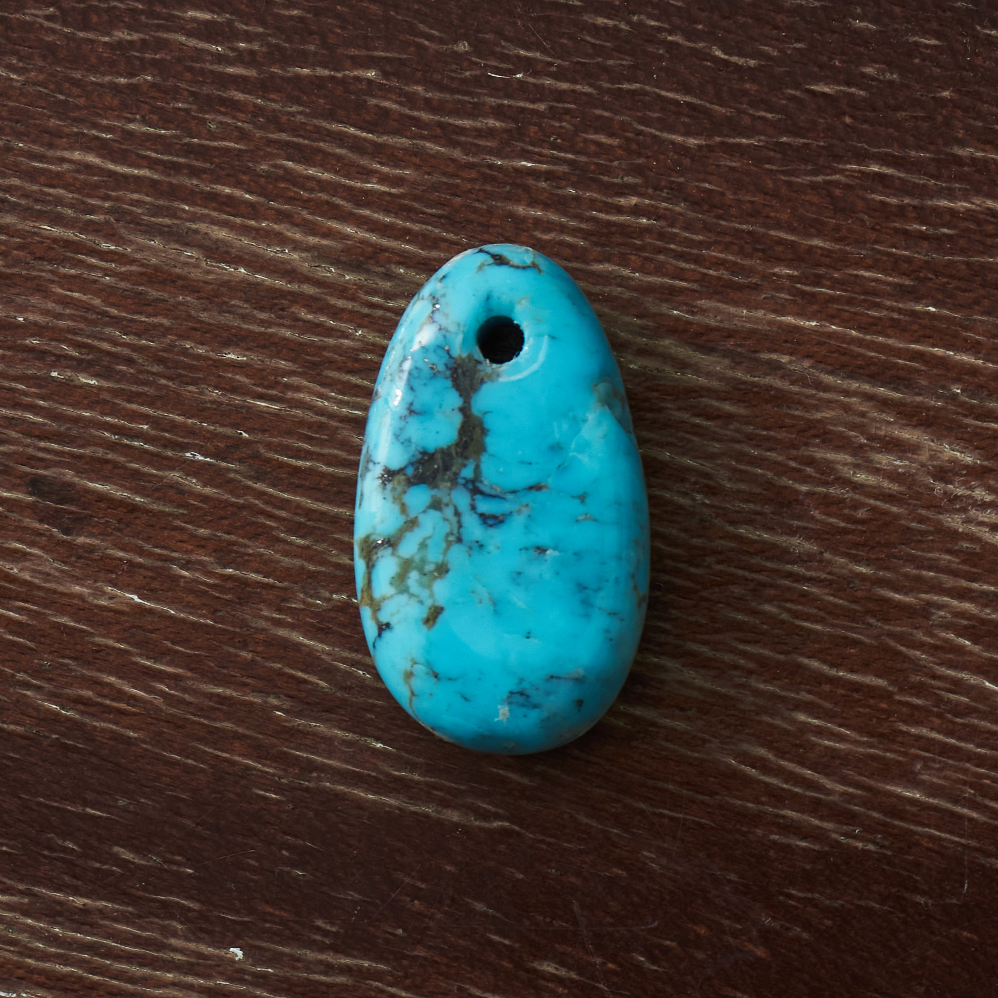 Larry Smith Teardrop Turquoise Bead Medium L-0009 – Second Sunrise