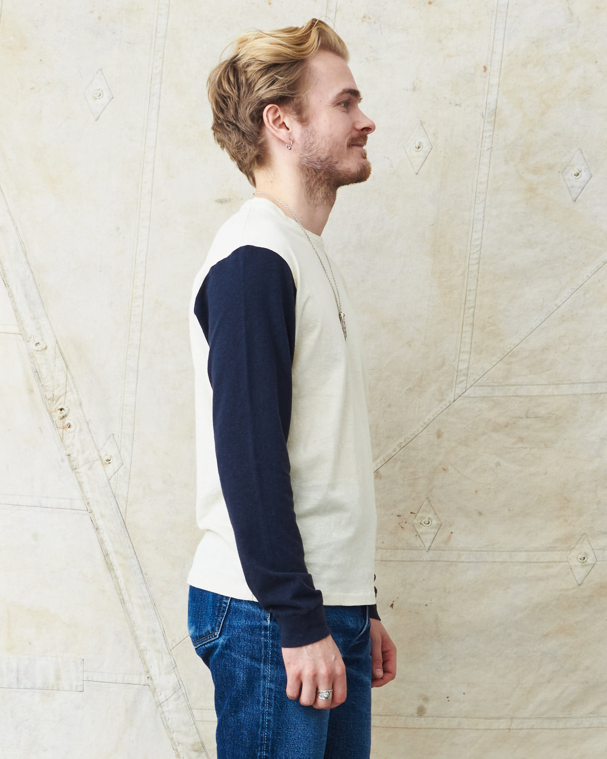 Indigofera Dale Sweater Vintage White / Marshall Black