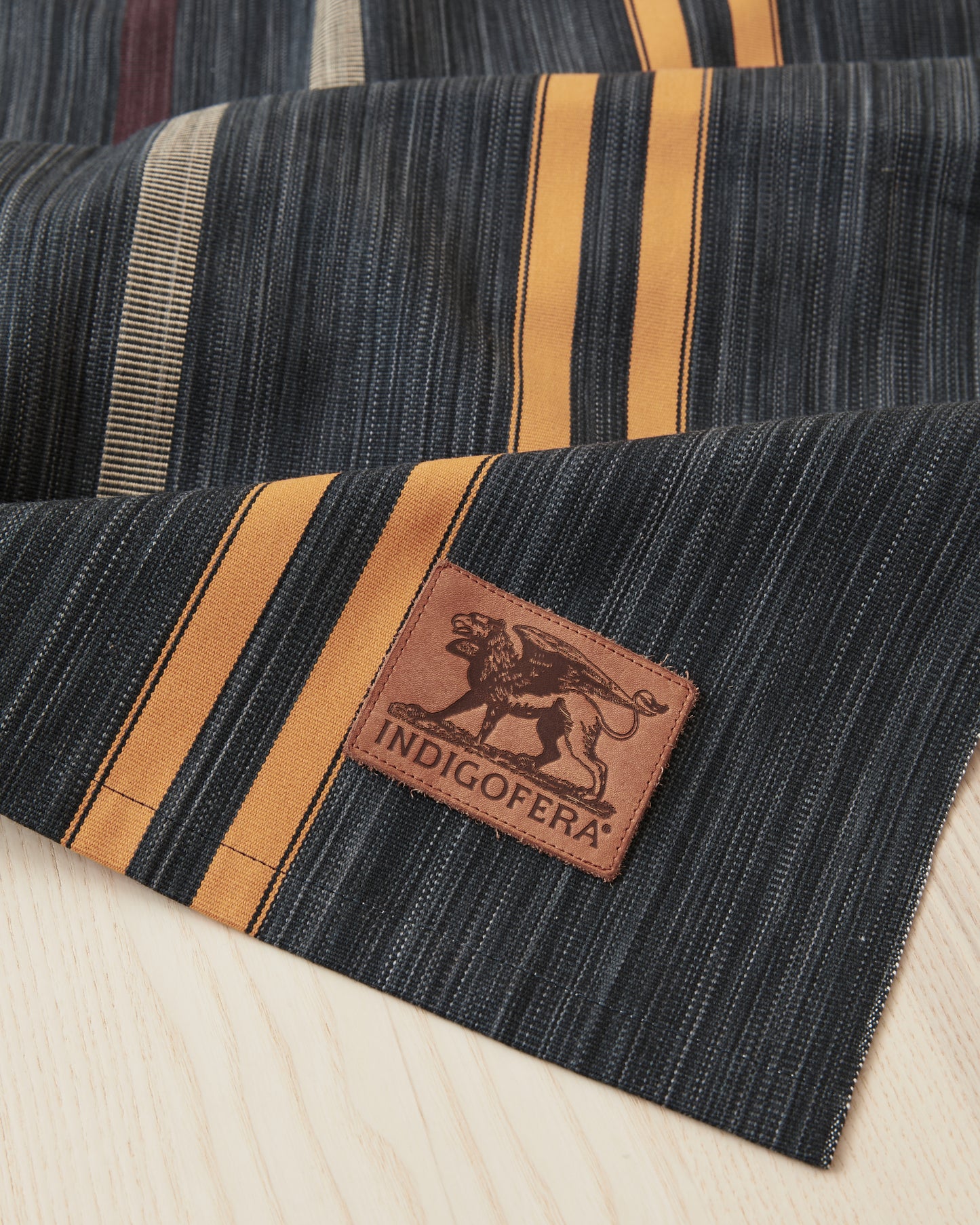 Indigofera Poncho Japanese Cotton/Wool Grey/Orange/Wine