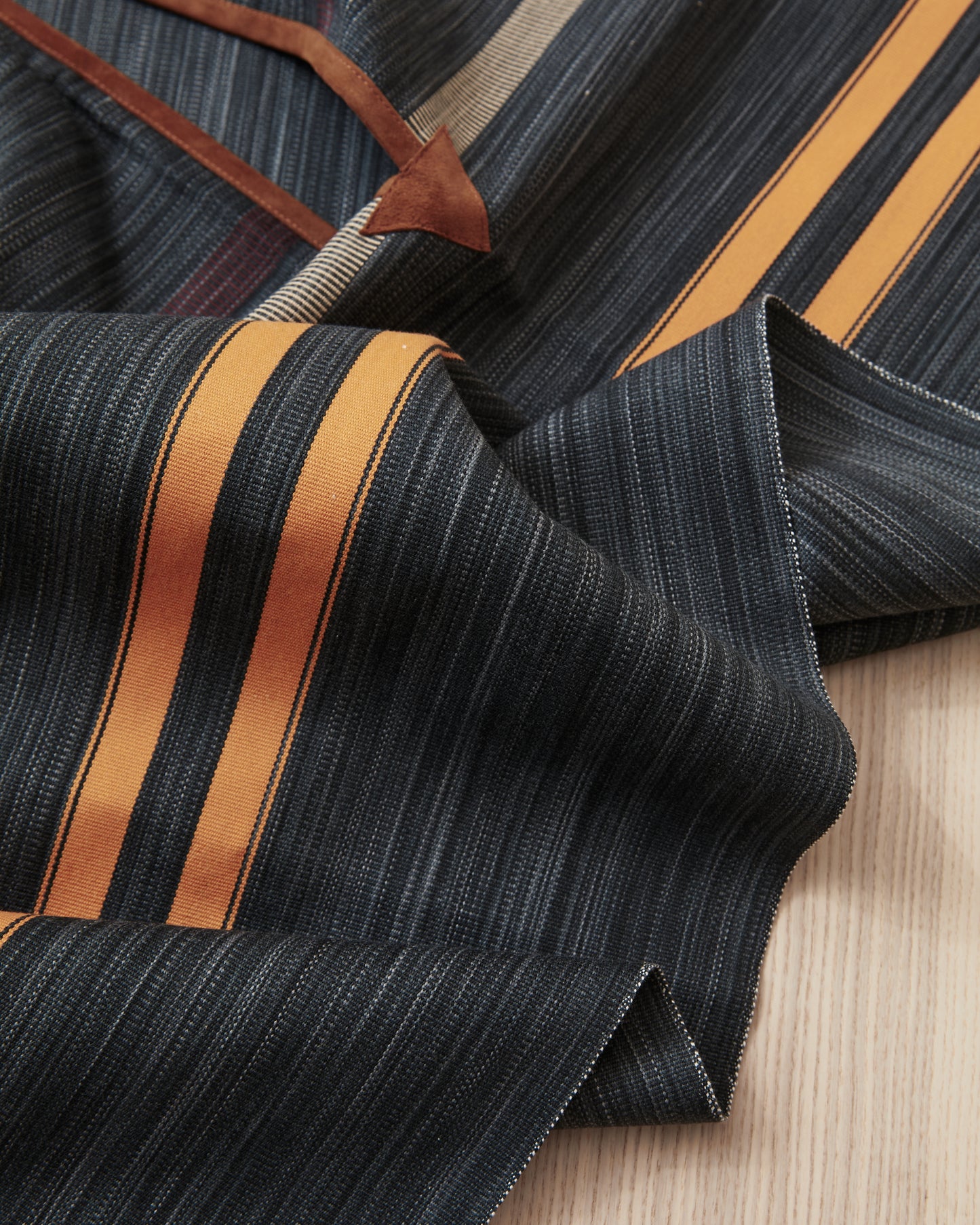 Indigofera Poncho Japanese Cotton/Wool Grey/Orange/Wine