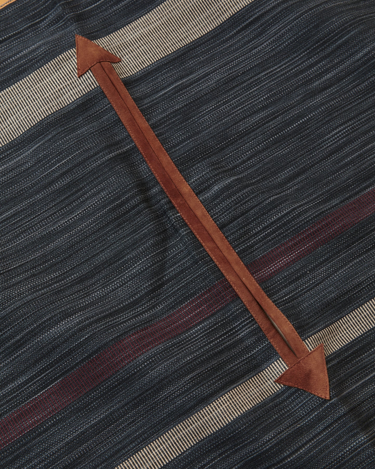 Indigofera Poncho Japanese Cotton/Wool Grey/Orange/Wine