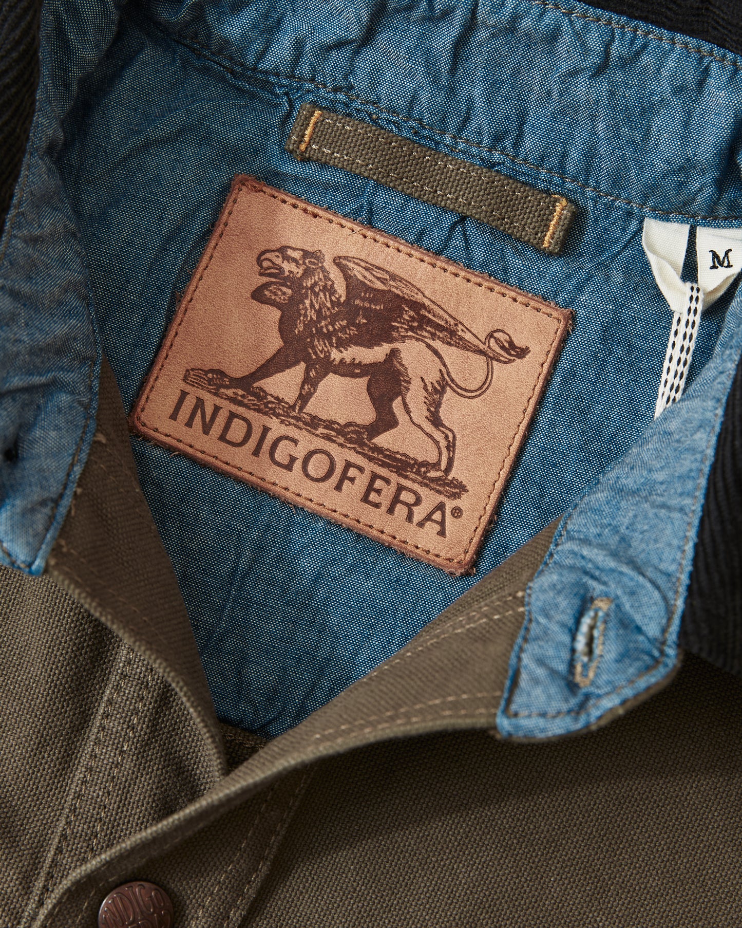Indigofera Fargo Quarter Jacket Smithson Canvas Dark Olive