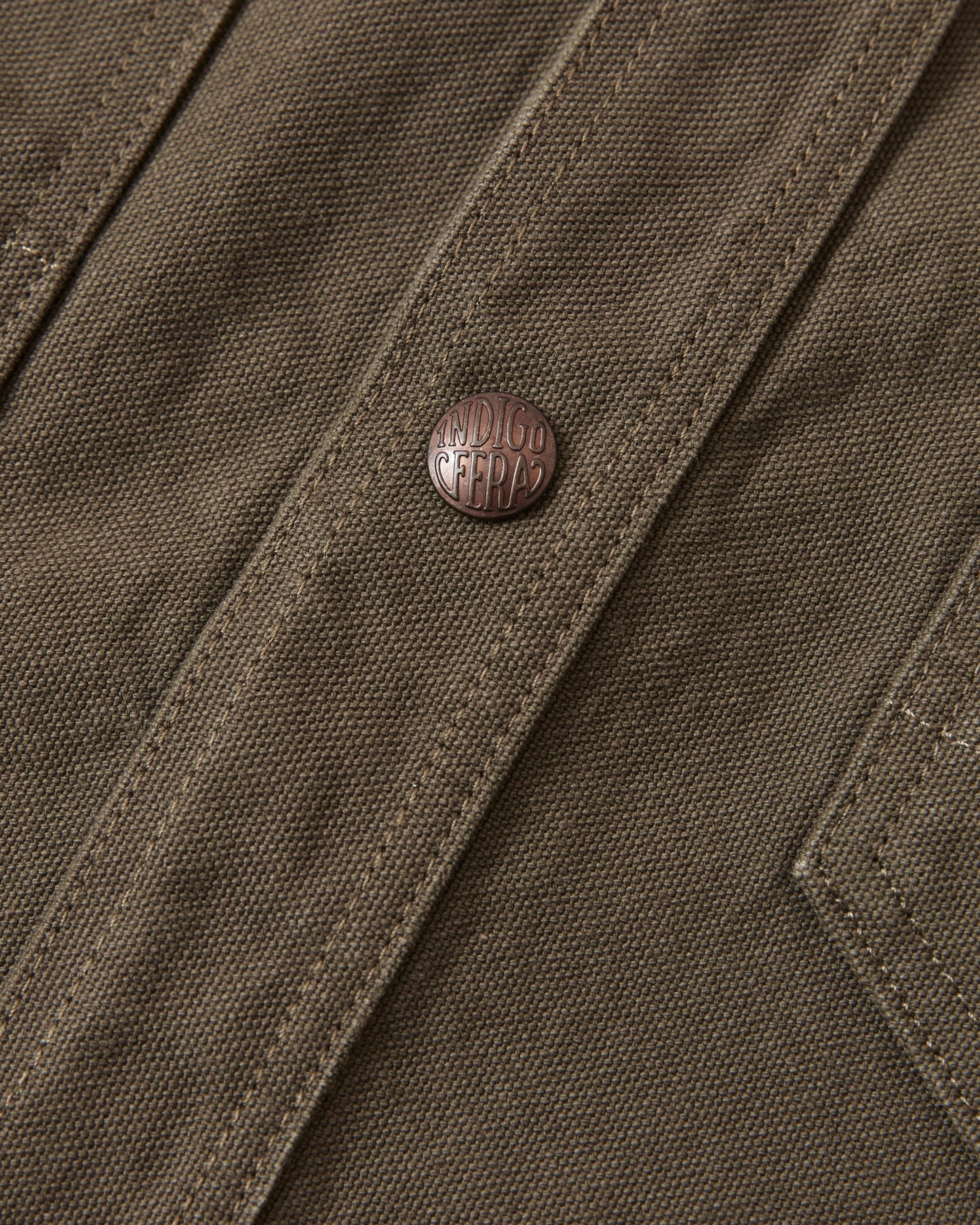 Indigofera Fargo Quarter Jacket Smithson Canvas Dark Olive