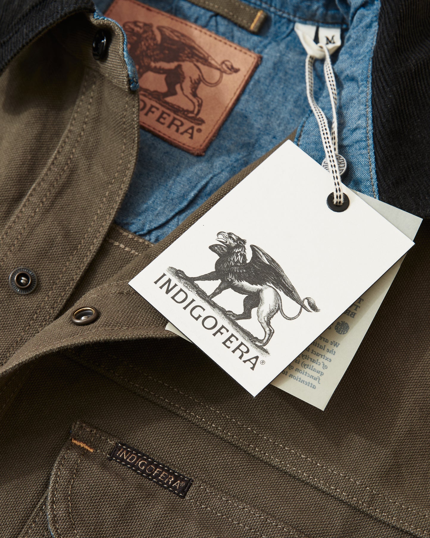 Indigofera Fargo Quarter Jacket Smithson Canvas Dark Olive