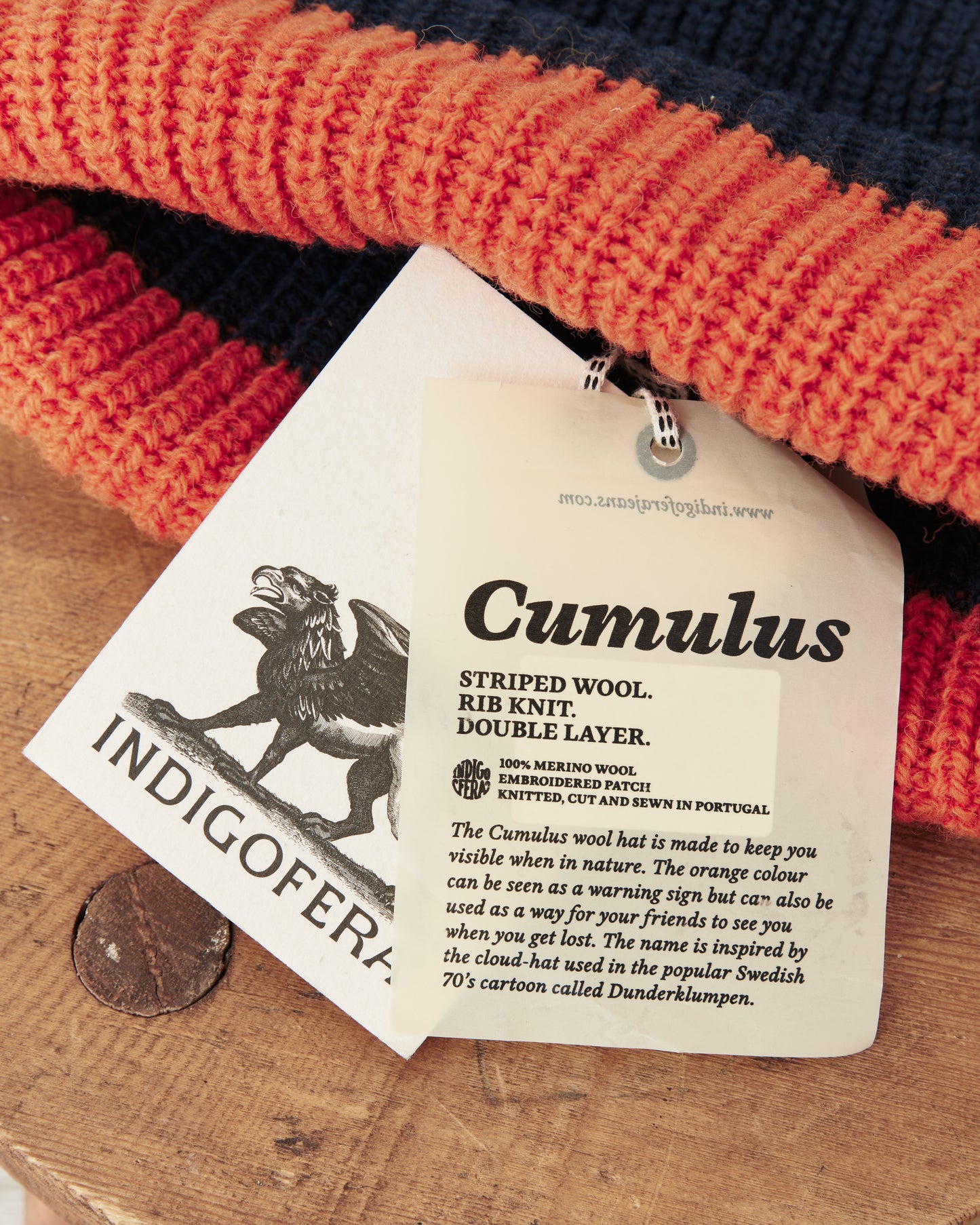 Indigofera x Second Sunrise Cumulus Rib Knit Wool Cap