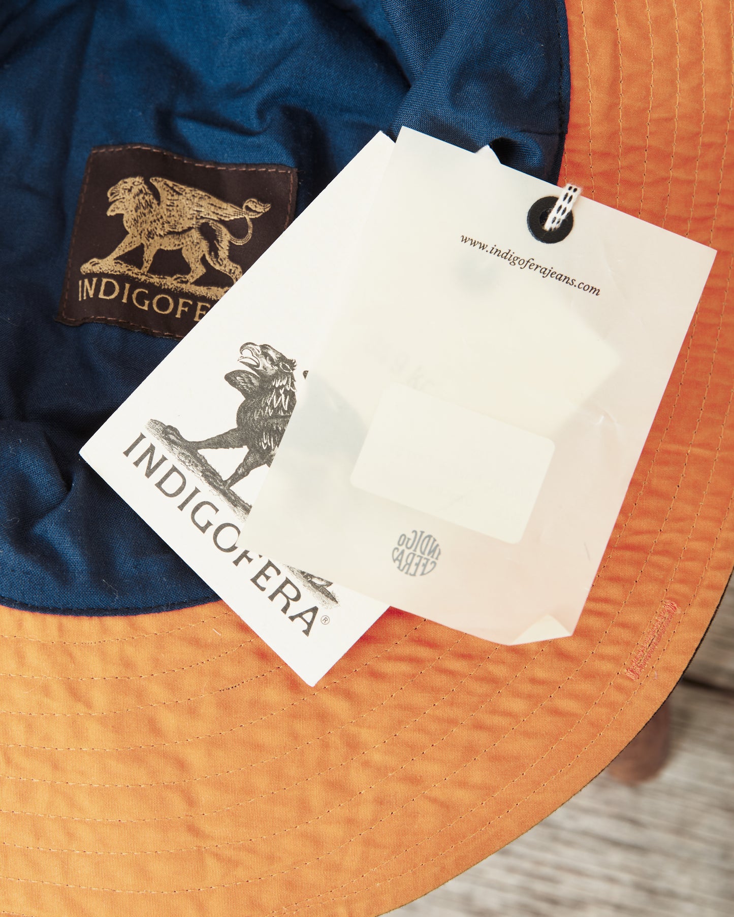 Indigofera x Second Sunrise Tur Pocket Hat Navy / Orange