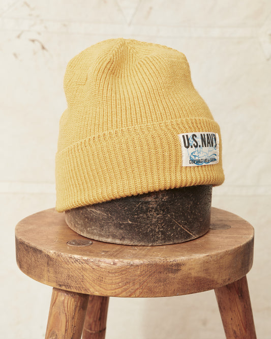 Papa Nui Cap Co. General Issue Operation Deep Freeze Wool Watch Cap Yellow