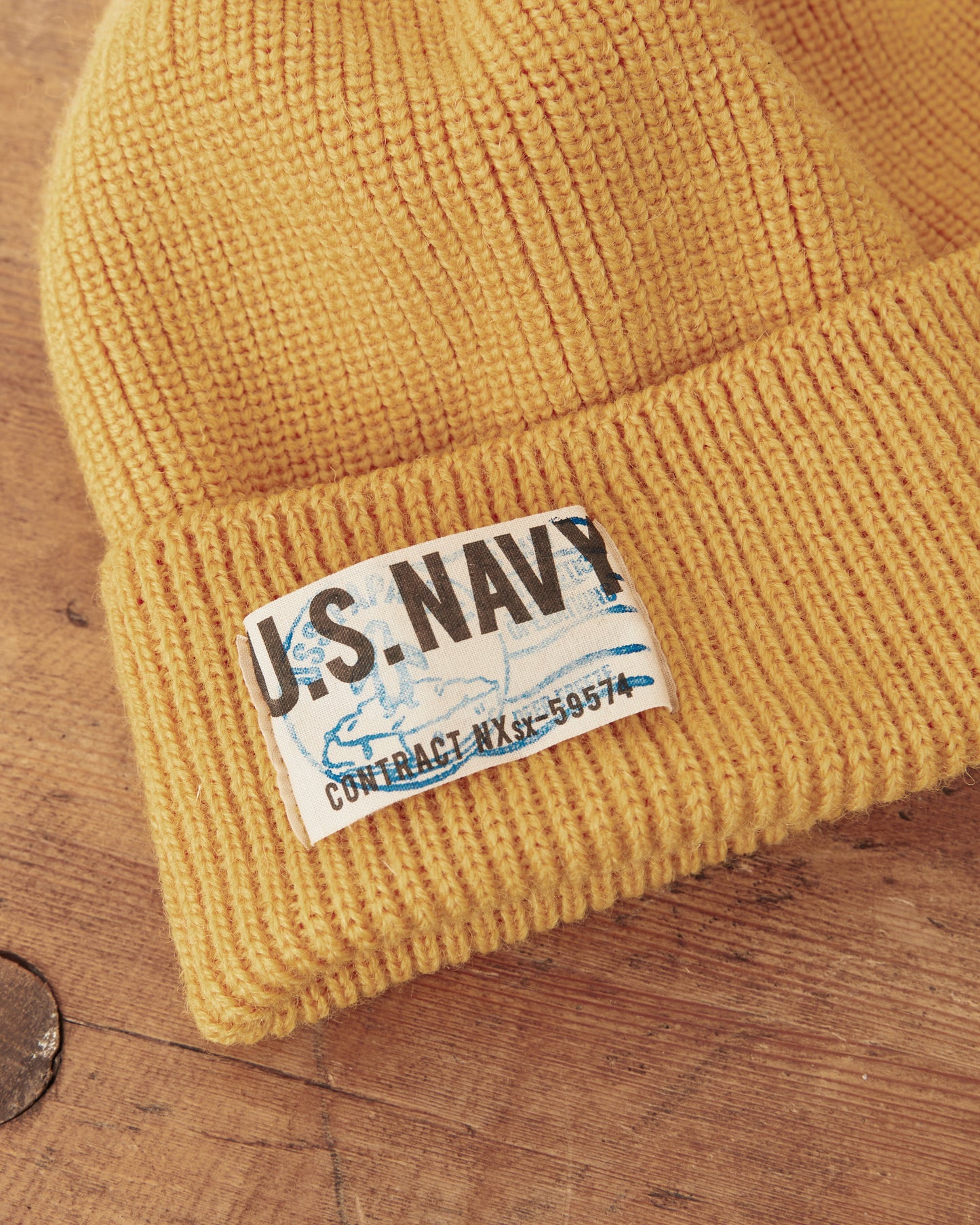 Papa Nui Cap Co. General Issue Operation Deep Freeze Wool Watch Cap Yellow