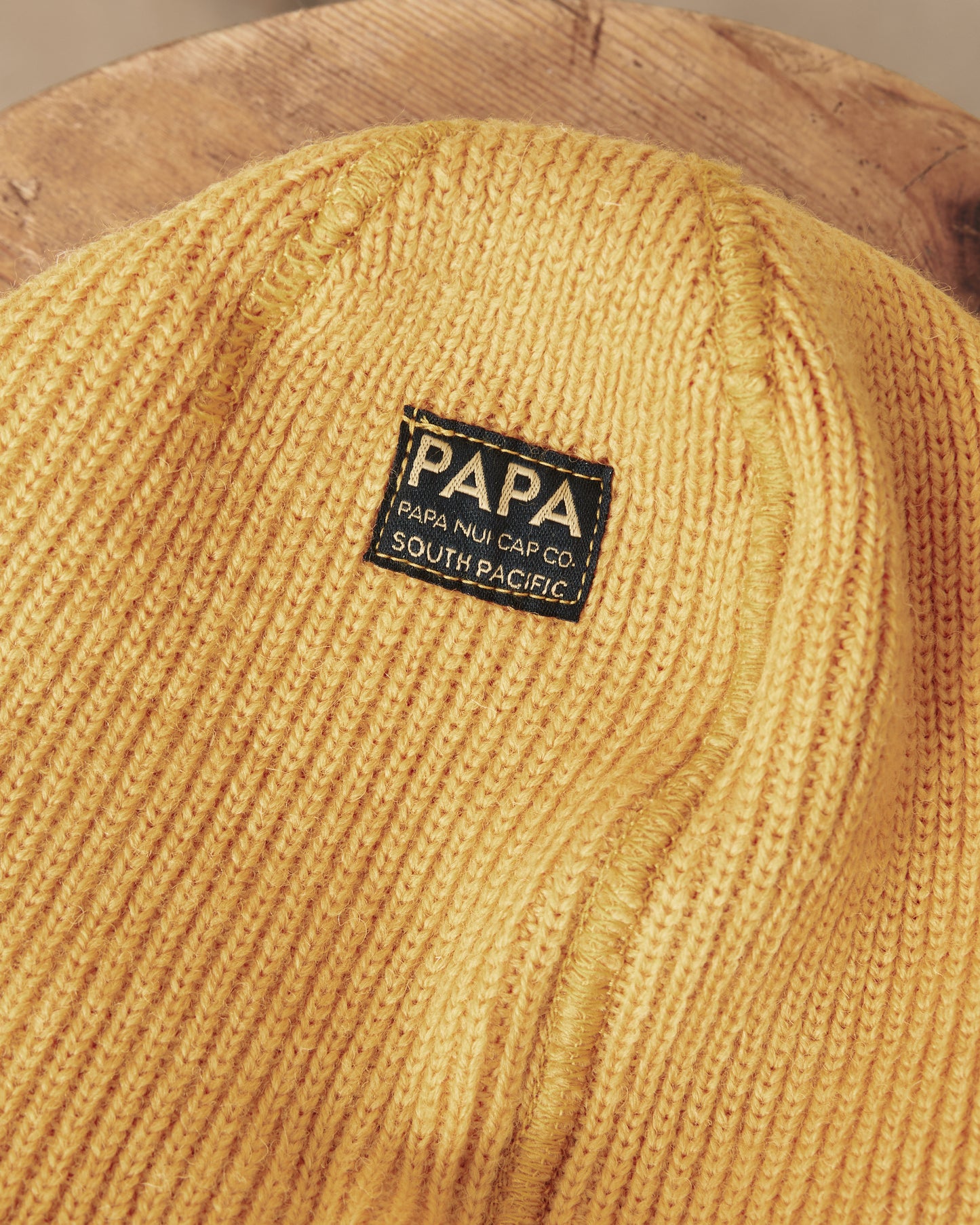 Papa Nui Cap Co. General Issue Operation Deep Freeze Wool Watch Cap Yellow