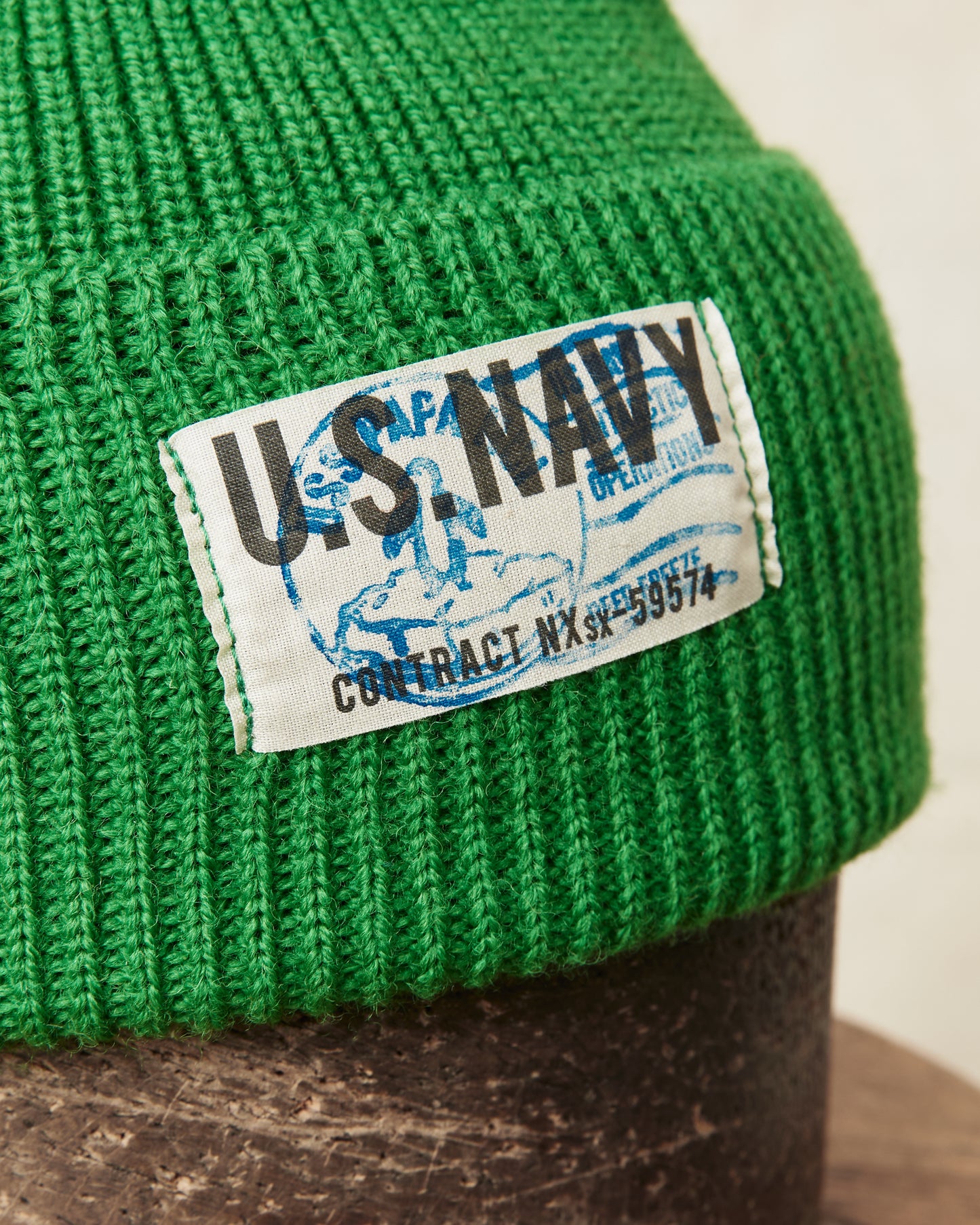 Papa Nui Cap Co. General Issue Operation Deep Freeze Wool Watch Cap Green