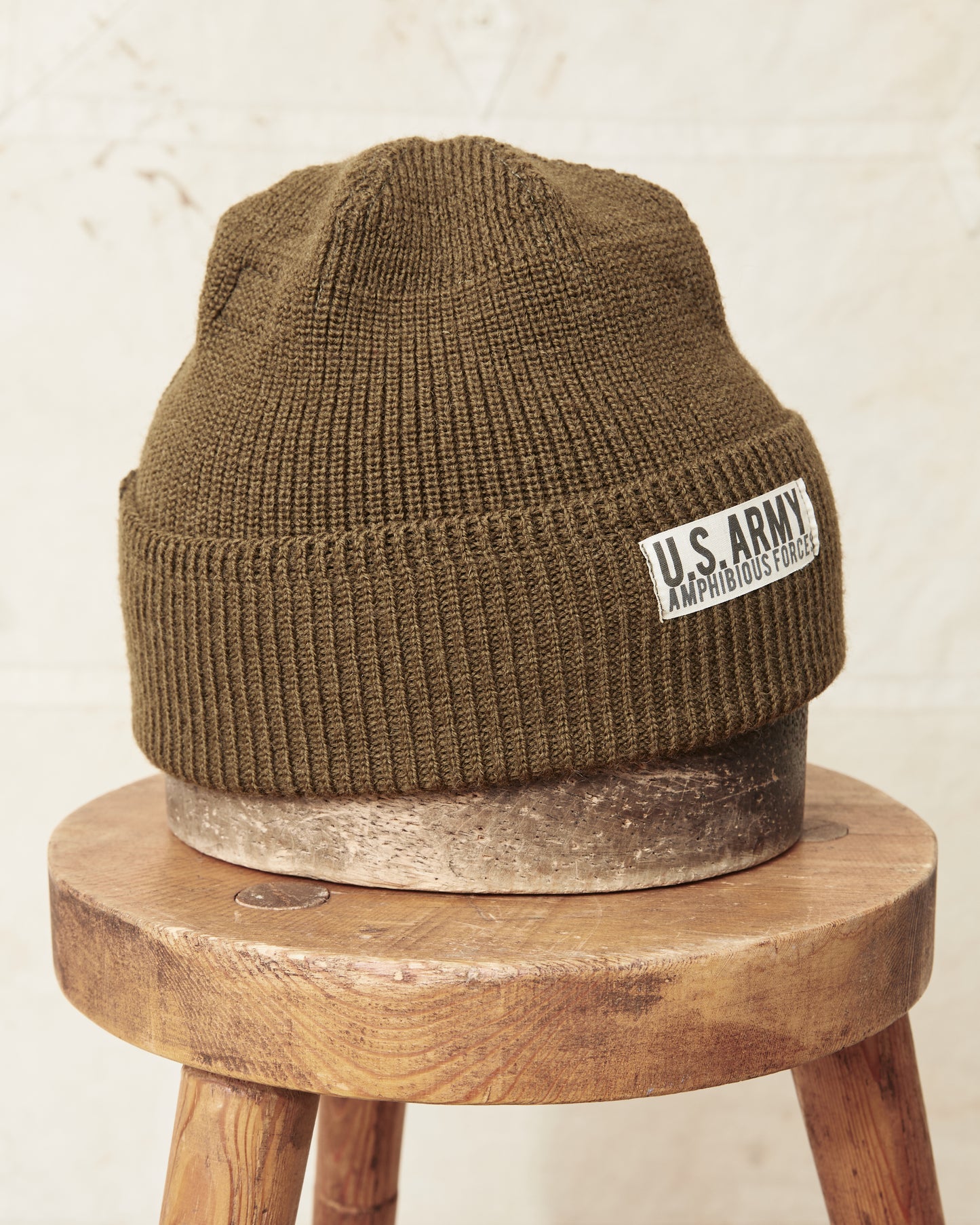 Papa Nui Cap Co. Amphibious Forces Watch Cap Khaki Wool