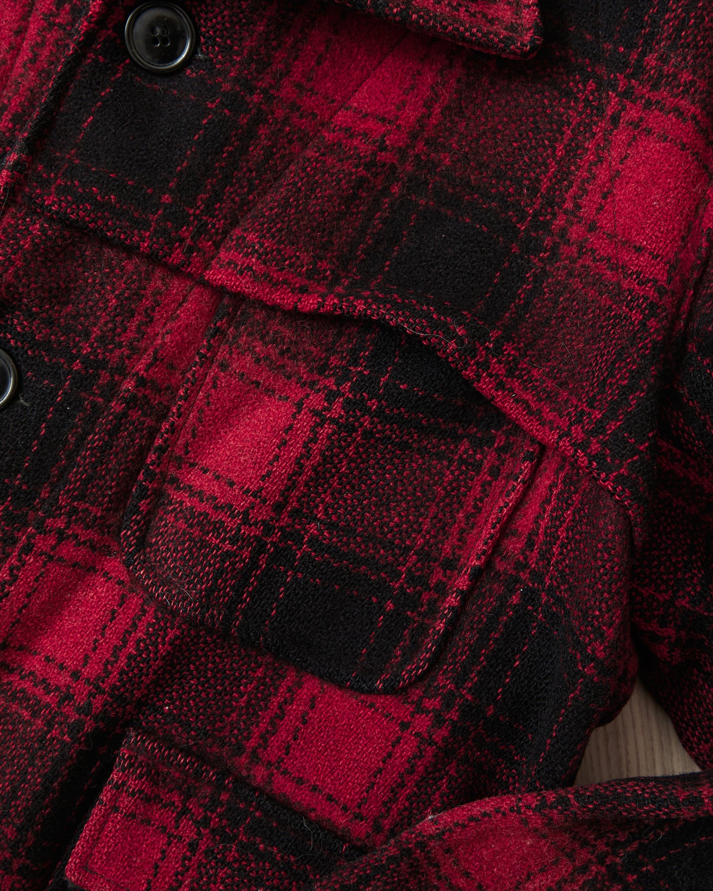 Vintage 1950's Buffalo Plaid Wool Hunting Jacket
