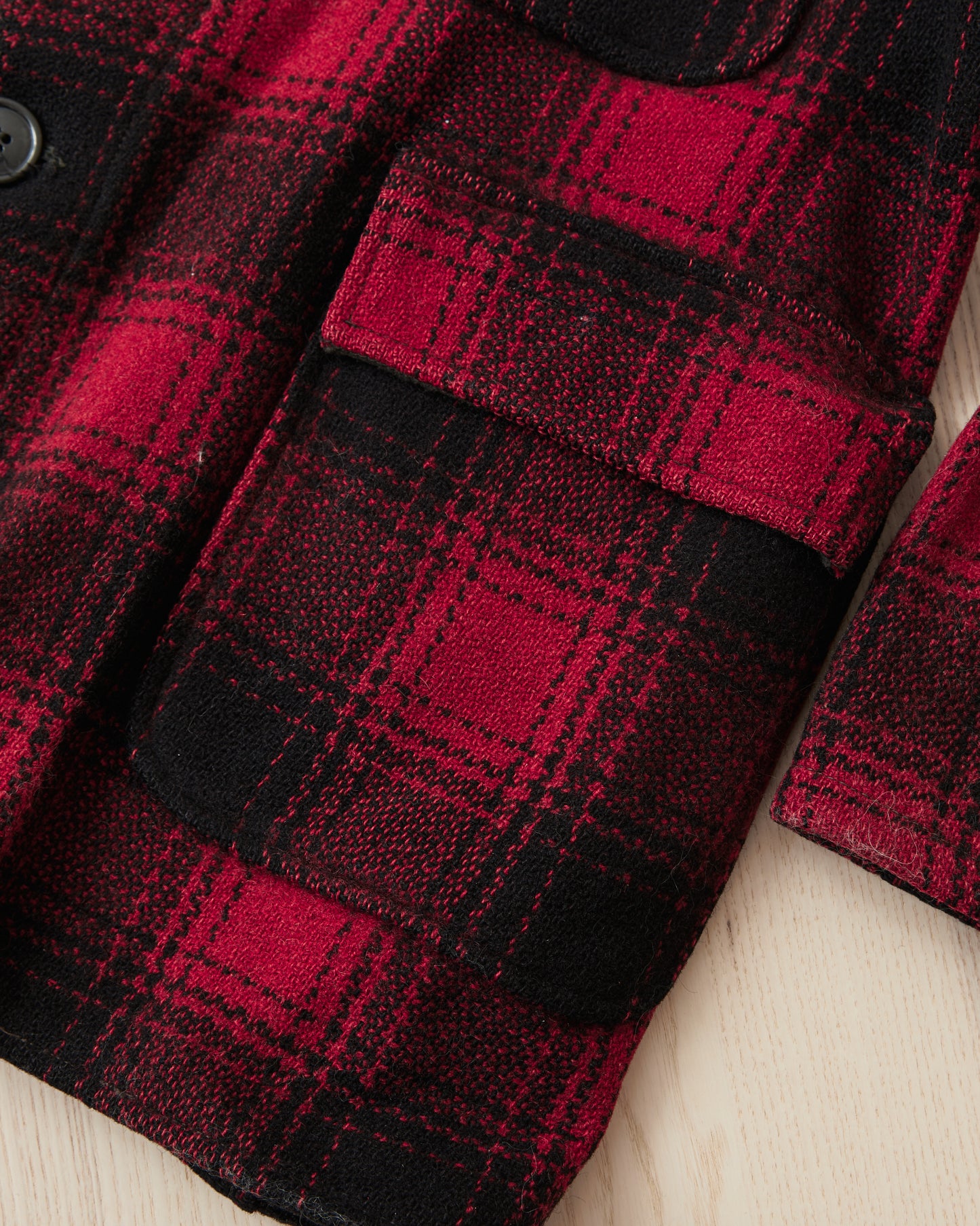 Vintage 1950's Buffalo Plaid Wool Hunting Jacket
