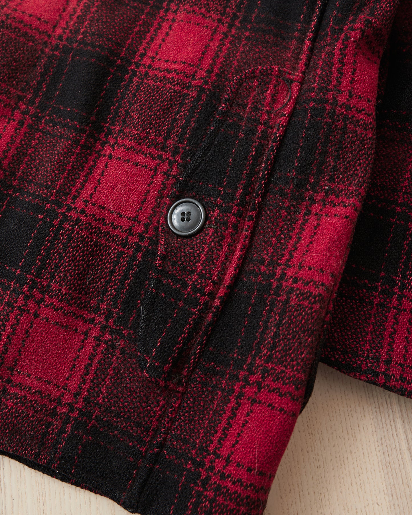Vintage 1950's Buffalo Plaid Wool Hunting Jacket