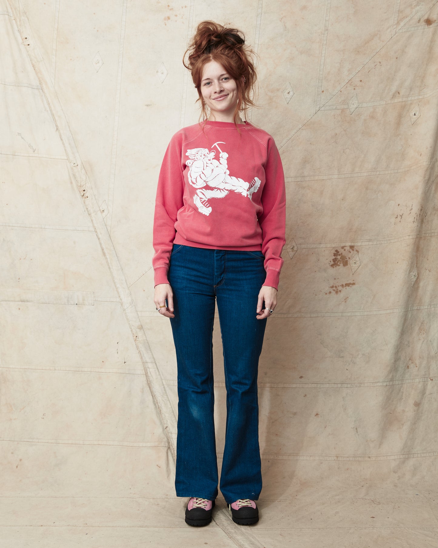 Big Rock Candy Mountaineering Wayne Raglan Sleeve Sweatshirt - Tomato