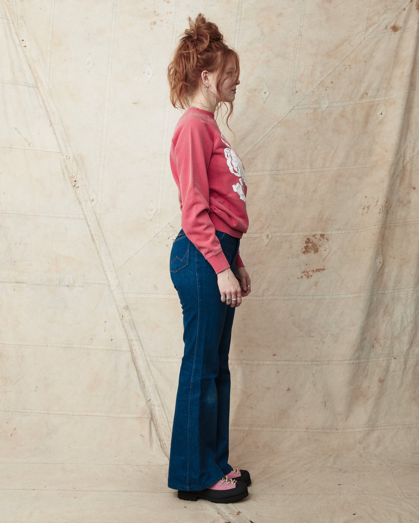 Big Rock Candy Mountaineering Wayne Raglan Sleeve Sweatshirt - Tomato