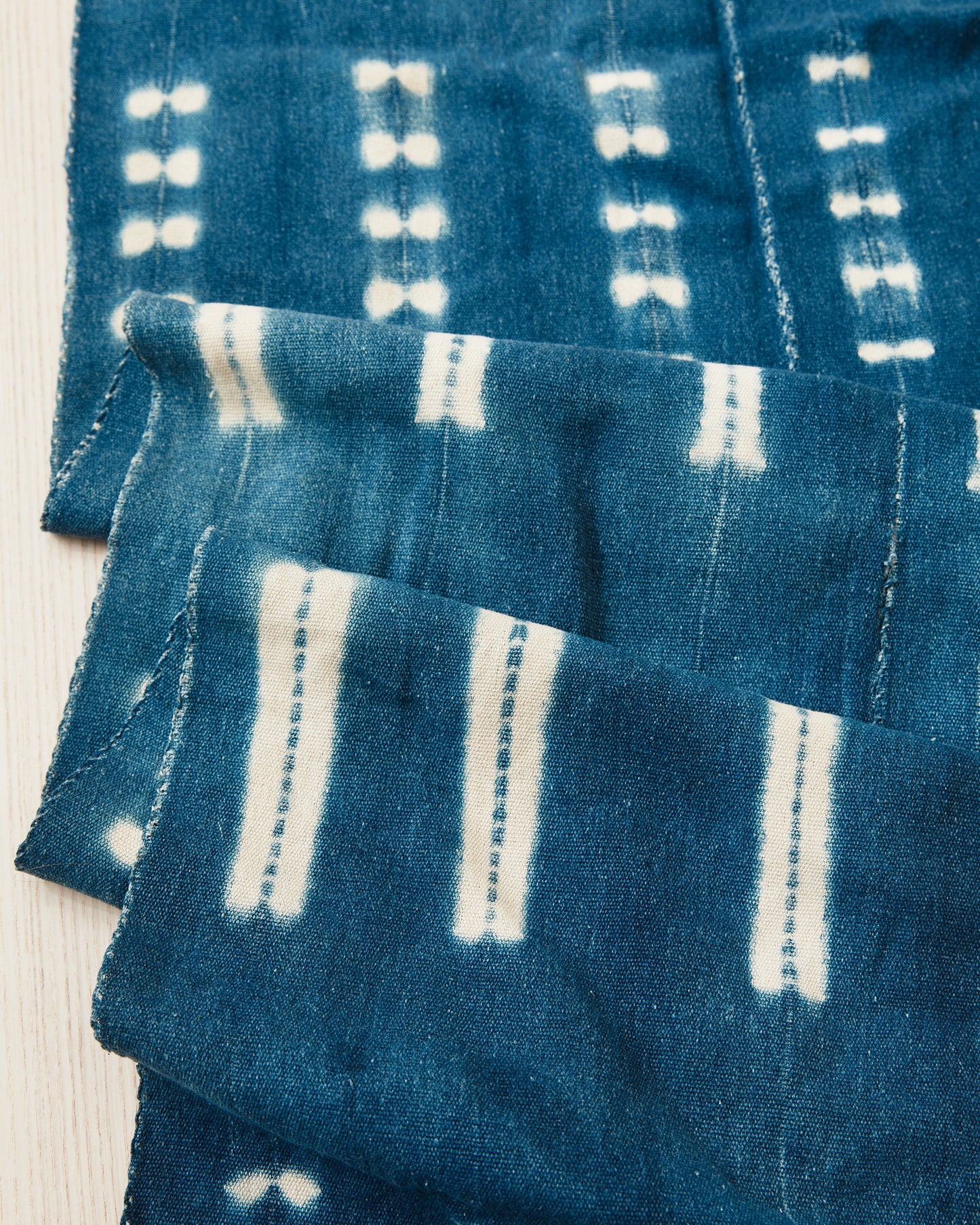 African Indigo Textile Resist Dye Scarf no. 1