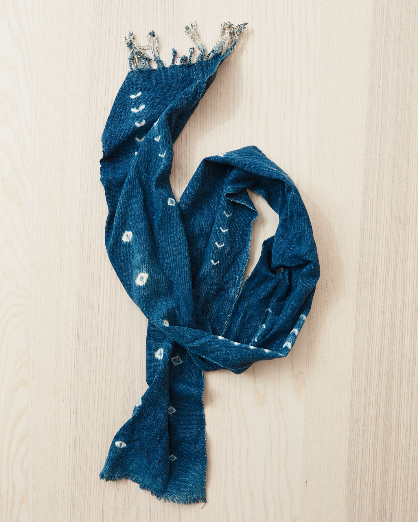 African Indigo Textile Resist Dye Scarf no. 2