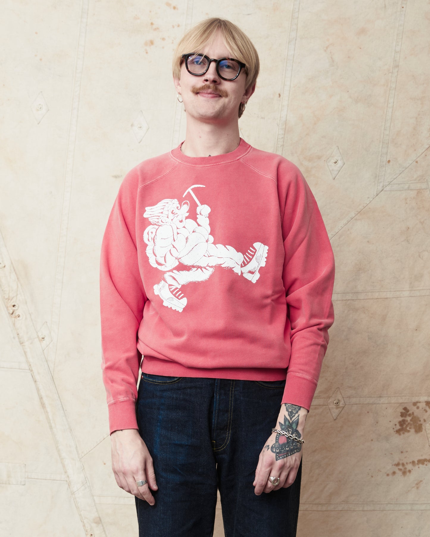 Big Rock Candy Mountaineering Wayne Raglan Sleeve Sweatshirt - Tomato