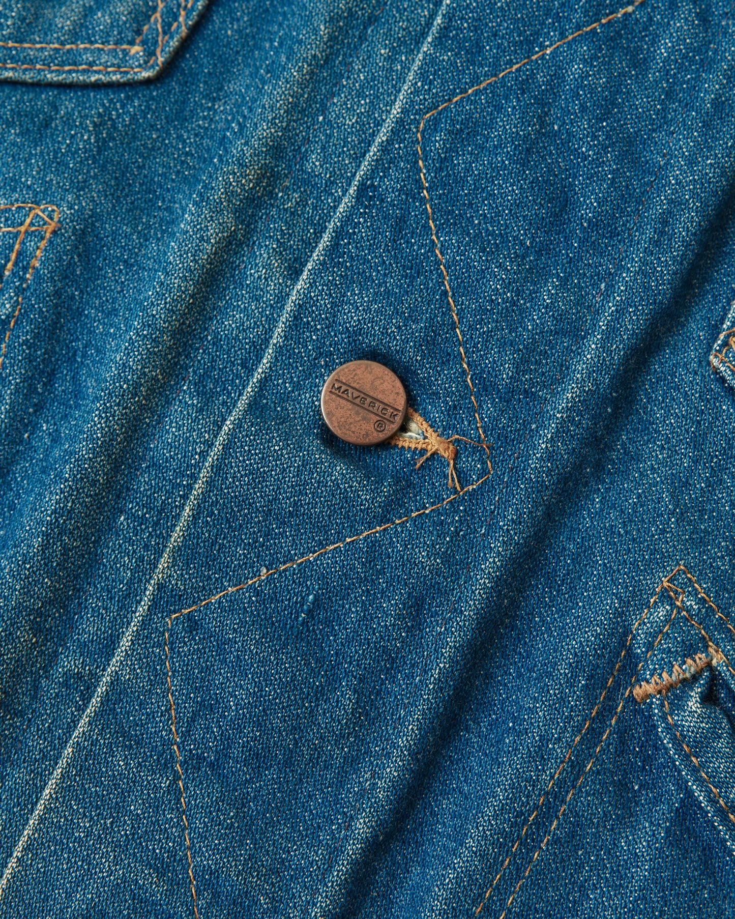 Vintage 70's Blue Bell Maverick Broken Twill Denim Jacket Size 40