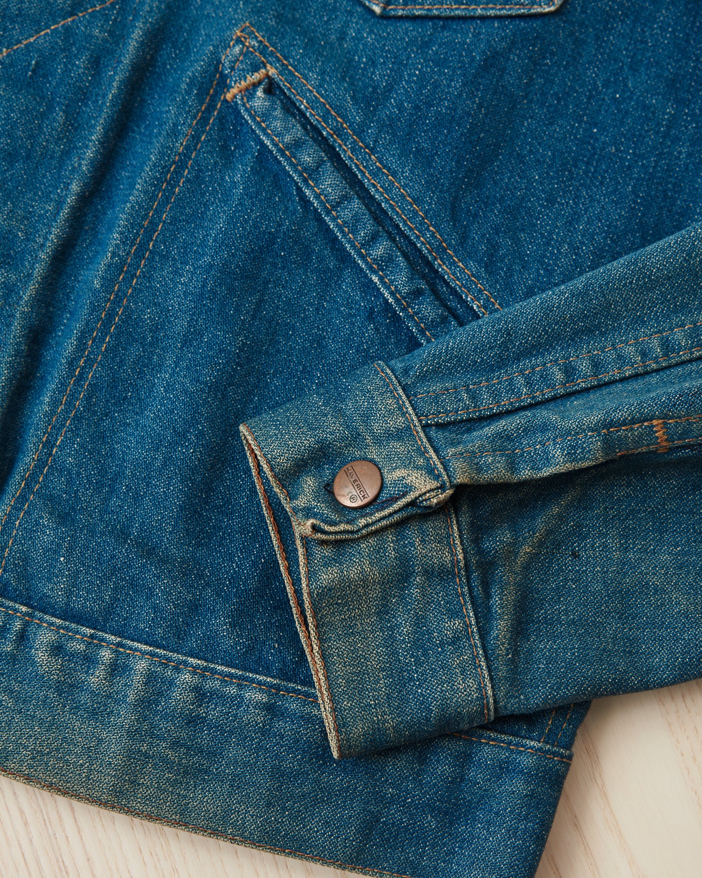 Vintage 70's Blue Bell Maverick Broken Twill Denim Jacket Size 40