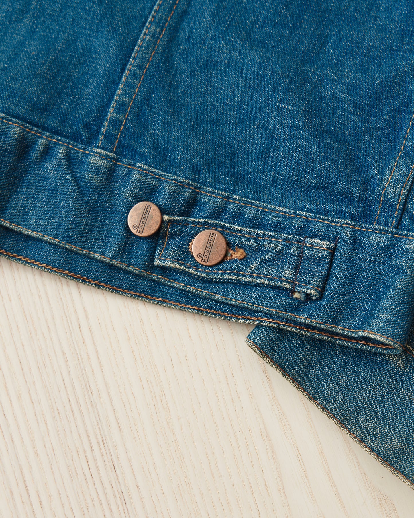 Vintage 70's Blue Bell Maverick Broken Twill Denim Jacket Size 40