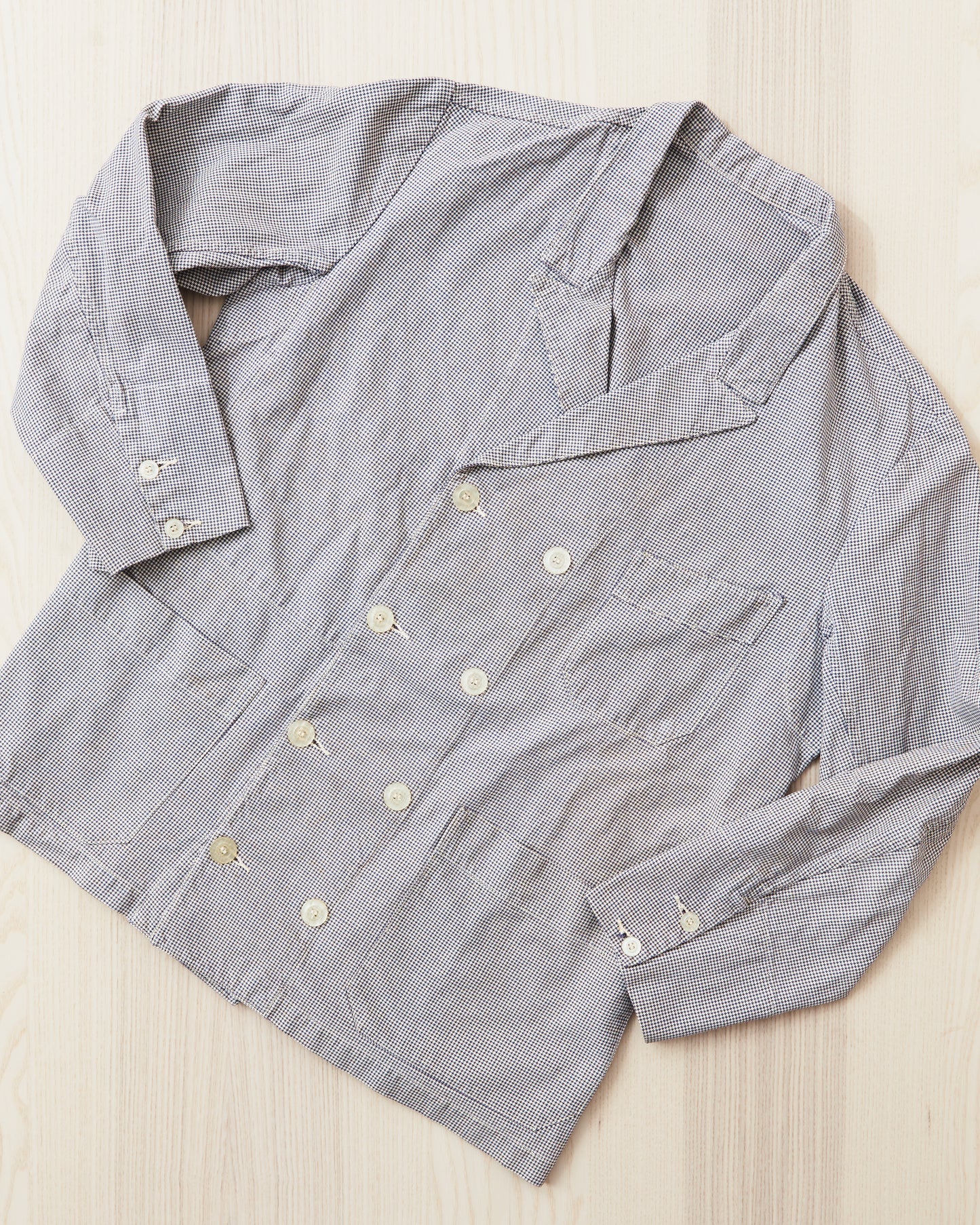 Vintage 1950's French Duthilleul & Minart Double Breasted Butchers Jacket